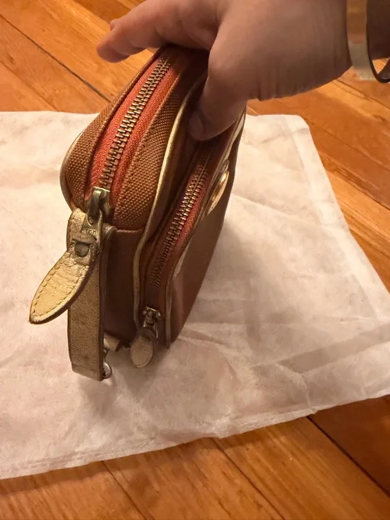 Dior Tan, Orange and Cream pouch/mini bag - Picture 5 of 7